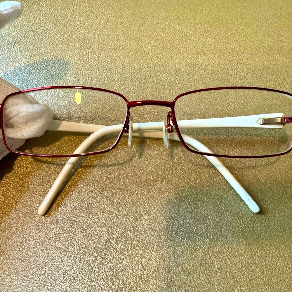 Red & White Gucci Glasses Frame